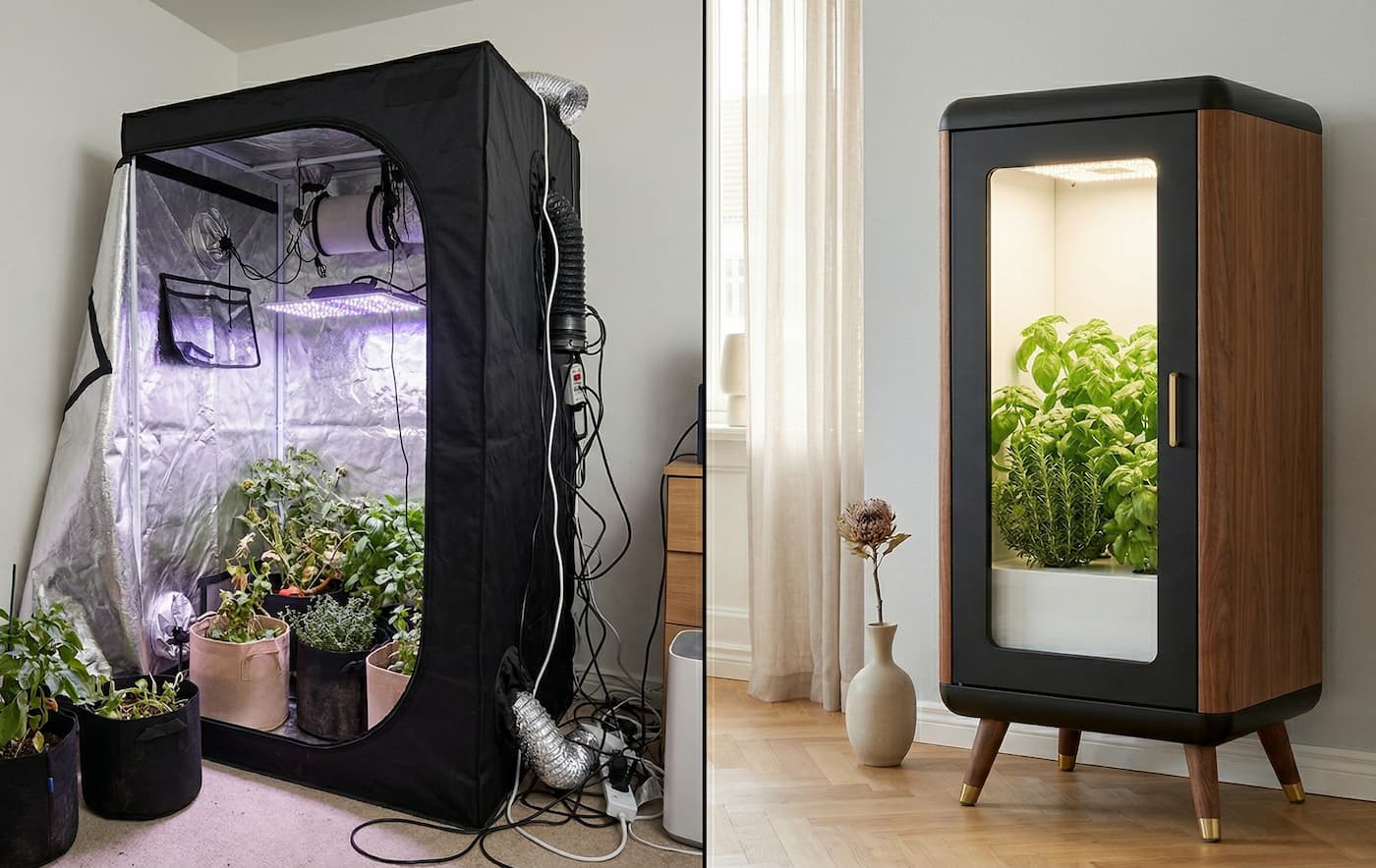 Before and after: grow tent vs the Vault